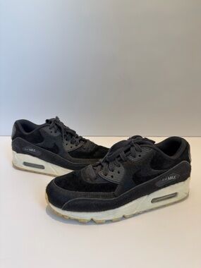 Nike Air Max 90 Black Pony Hair Womens Sz 9 898512-006